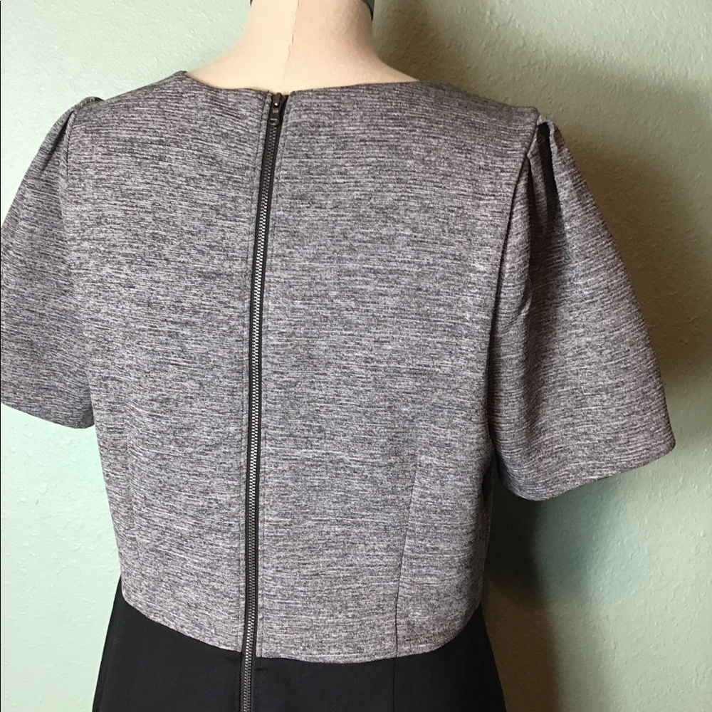 Loft women’s black/gray back zip dress size 12 - Picture 5 of 6